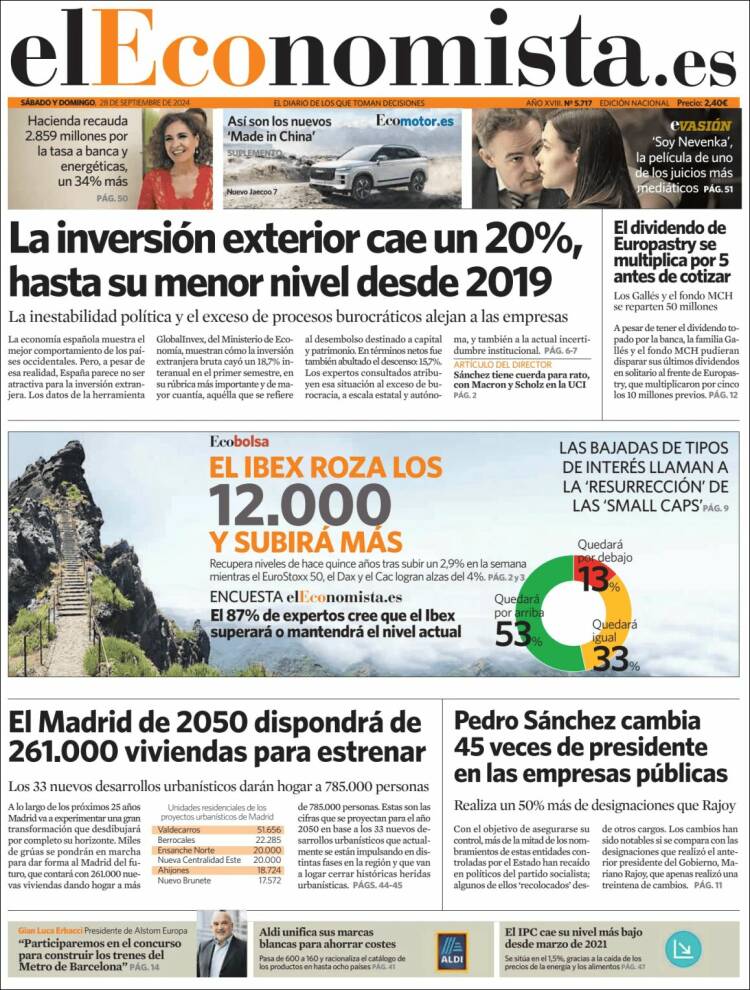 Portada de El Economista (Espa&ntilde;a)