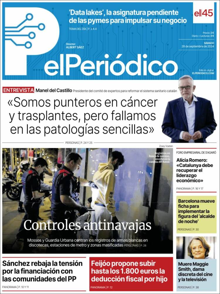 Portada de El Periódico (España)