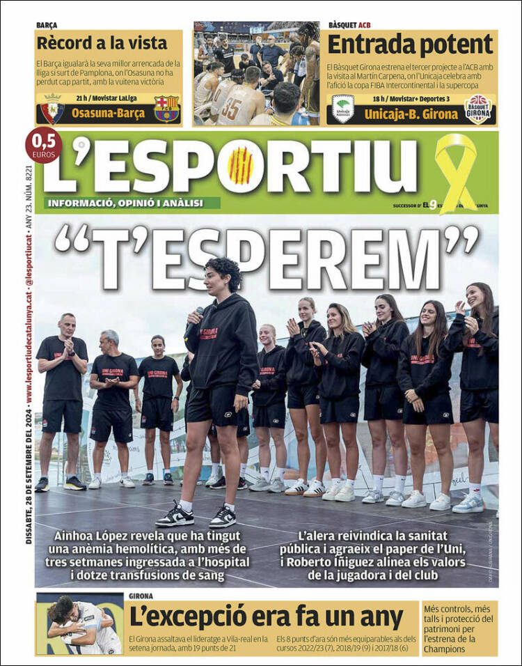 Portada de L'Esportiu : Girona (España)