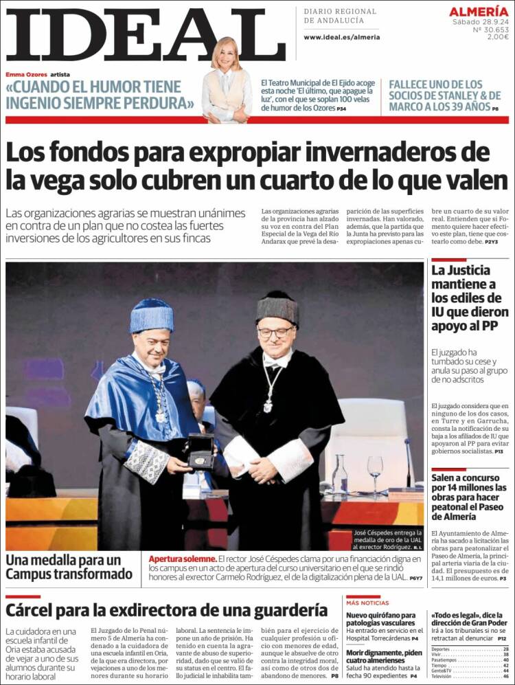 Portada de Ideal Almeria (España)