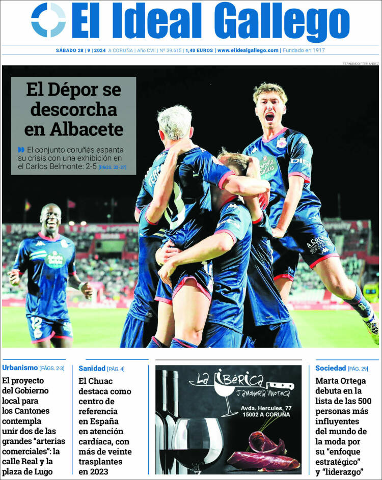 Portada de El Ideal Gallego (España)