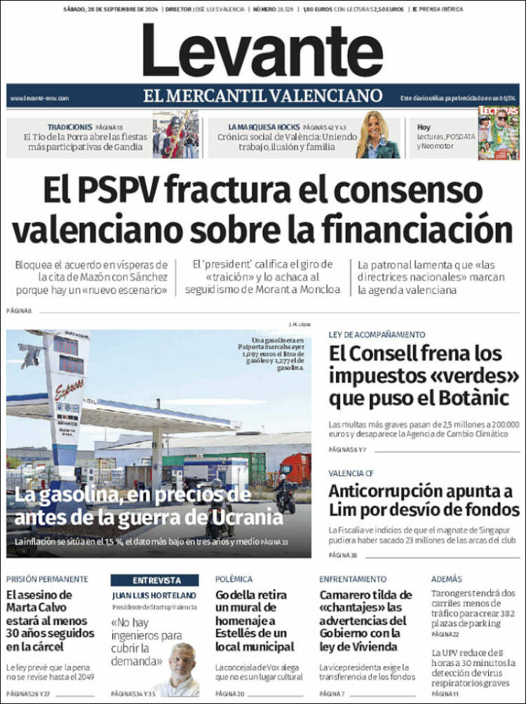 Portada de Levante (España)