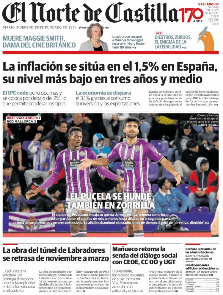 Portada de Norte de Castilla - Valladolid (España)