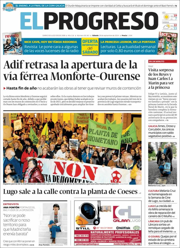 Portada de El Progreso (España)