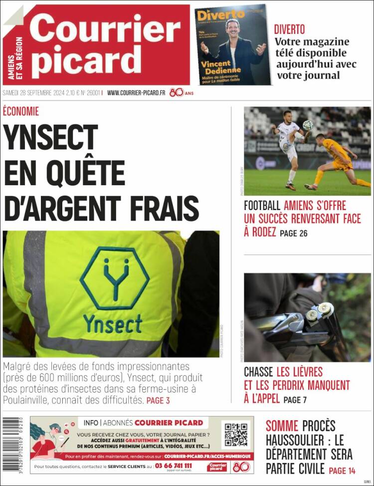 Portada de Courrier Picard (Francia)