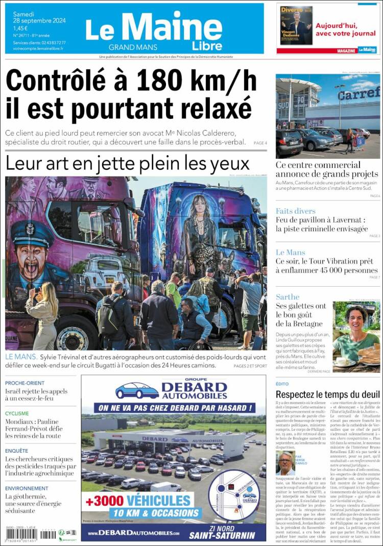 Portada de Le Maine Libre (Francia)