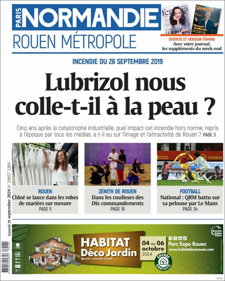 Portada de Paris Normandie (Francia)