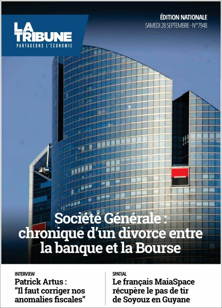 Portada de La Tribune (Francia)