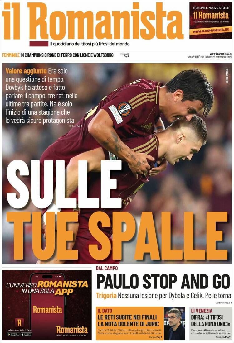 Portada de Romanista (Italia)