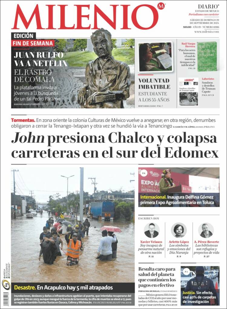 Portada de Milenio - Estado de México (M&eacute;xico)