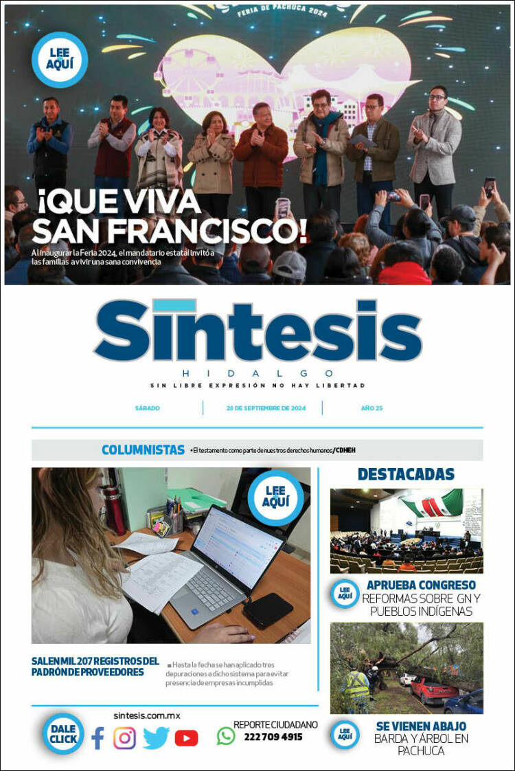 Portada de Sistesis - Hidalgo (M&eacute;xico)