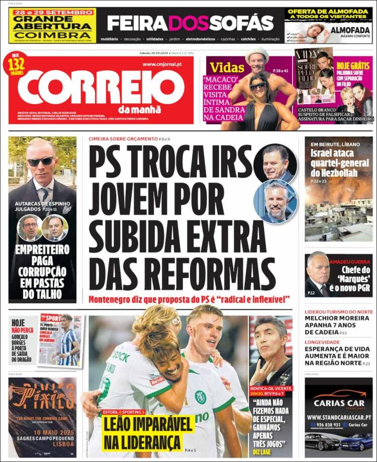 Portada de Correio da Manhã (Portugal)