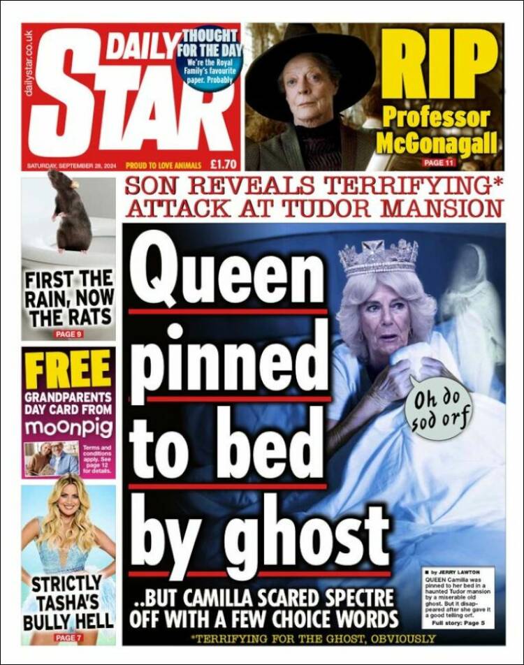 Portada de Daily Star (Reino Unido)