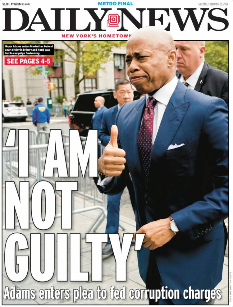 Portada de Daily News - New York (USA)