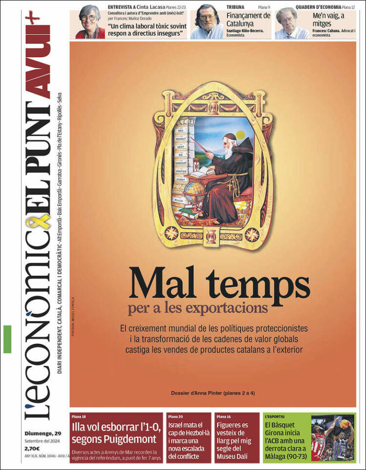 Portada de El Punt Avui - Girona (España)