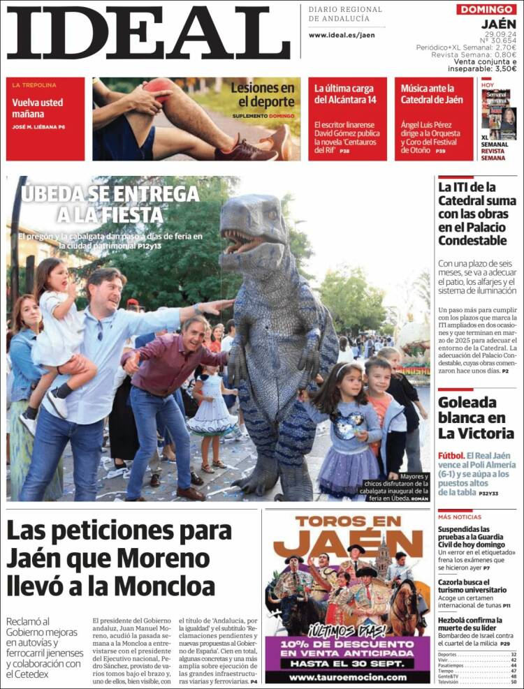 Portada de El Ideal de Jaén (España)