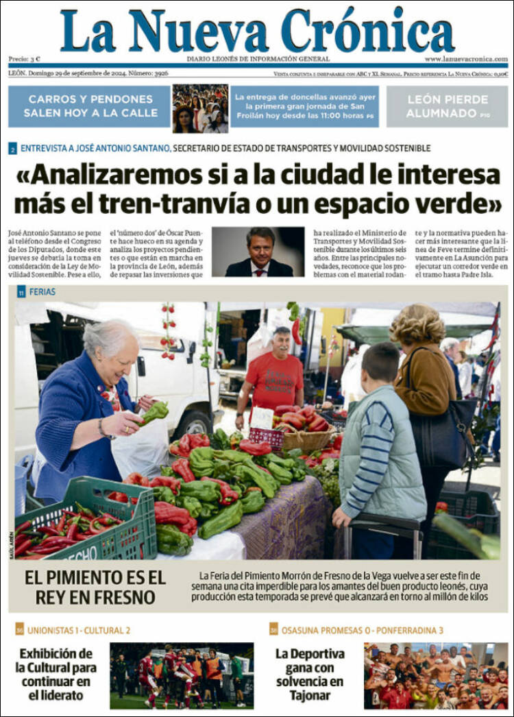 Portada de La Nueva Crónica (España)