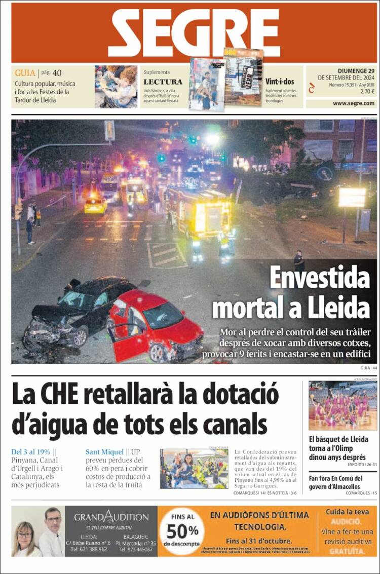 Portada de Segre (España)