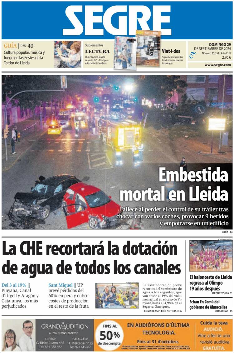 Portada de Segre  (España)
