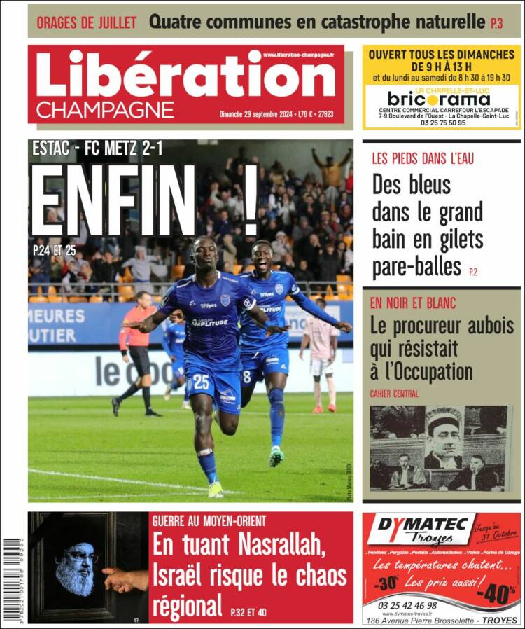 Portada de Libération Champagne (Francia)