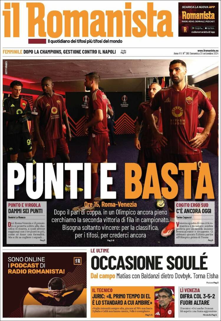 Portada de Romanista (Italia)