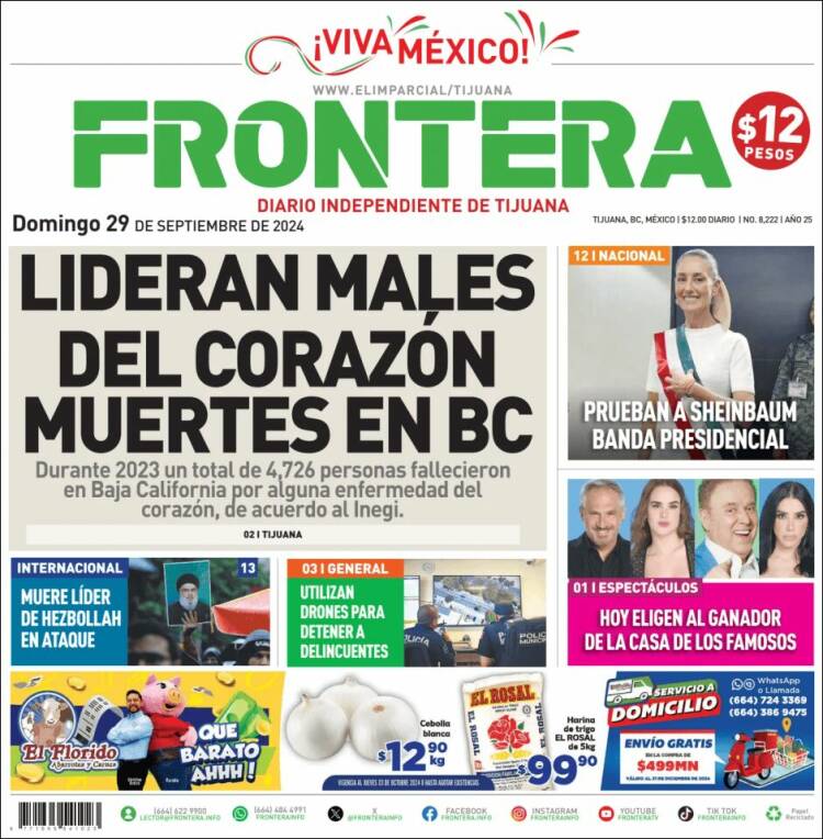 Portada de Frontera (México)