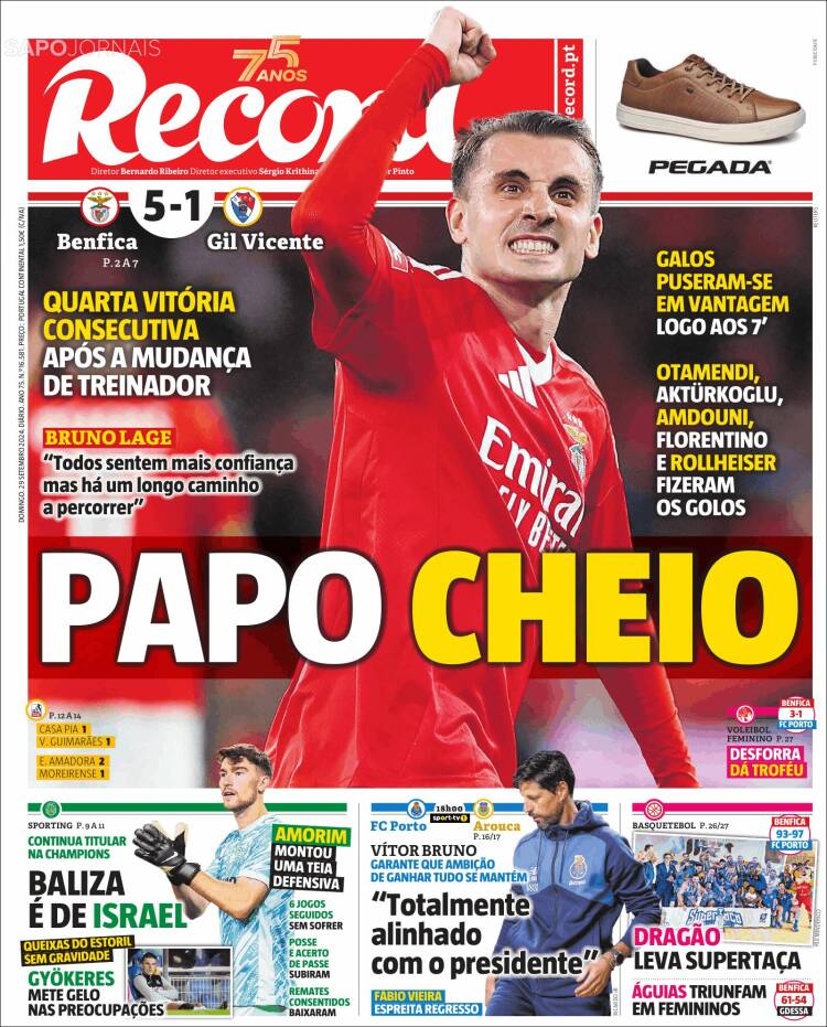 Portada de Jornal de Negócios (Portugal)