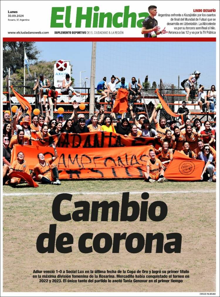 Portada de El Hincha (Argentina)