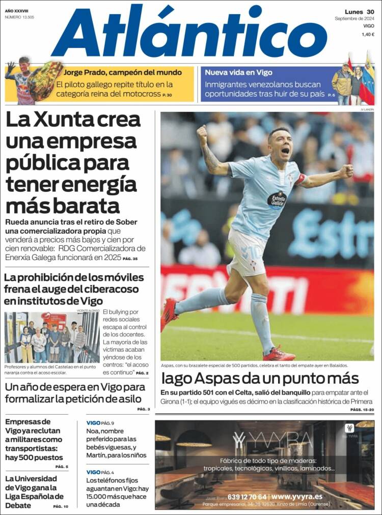 Portada de Atlántico Diario (España)