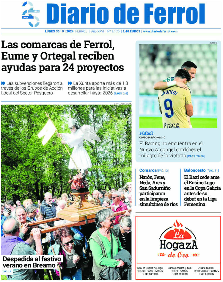 Portada de Diario de Ferrol (España)