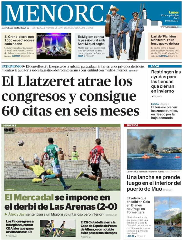 Portada de Menorca - Diario Insular (España)