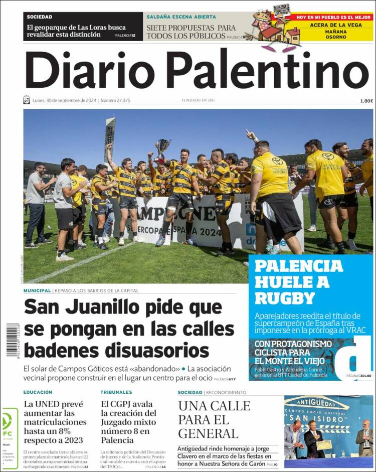 Portada de Diario Palentino (España)