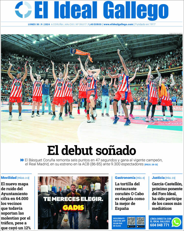 Portada de El Ideal Gallego (España)