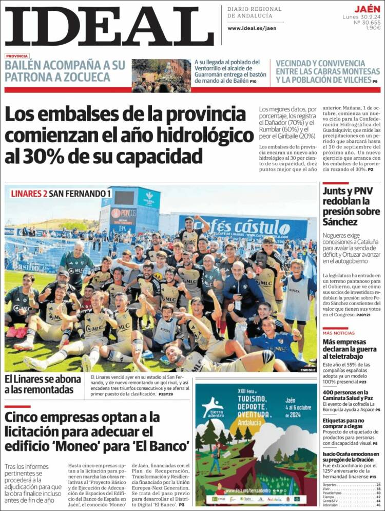 Portada de El Ideal de Jaén (España)