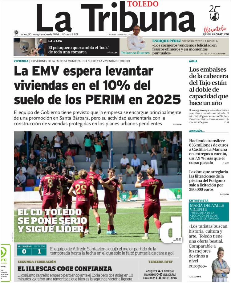 Portada de La Tribuna de Toledo (España)