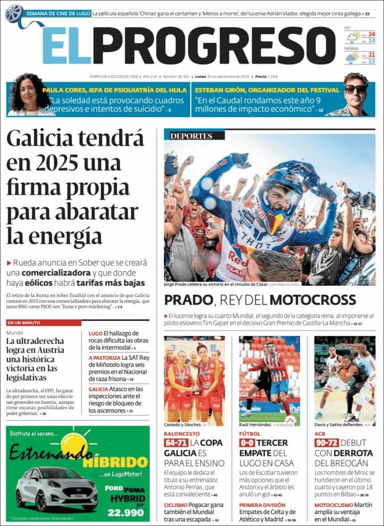 Portada de El Progreso (España)