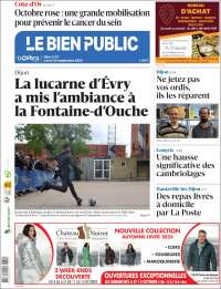 Portada de Le Bien Public (Francia)