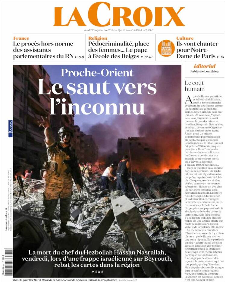 Portada de La Croix (Francia)