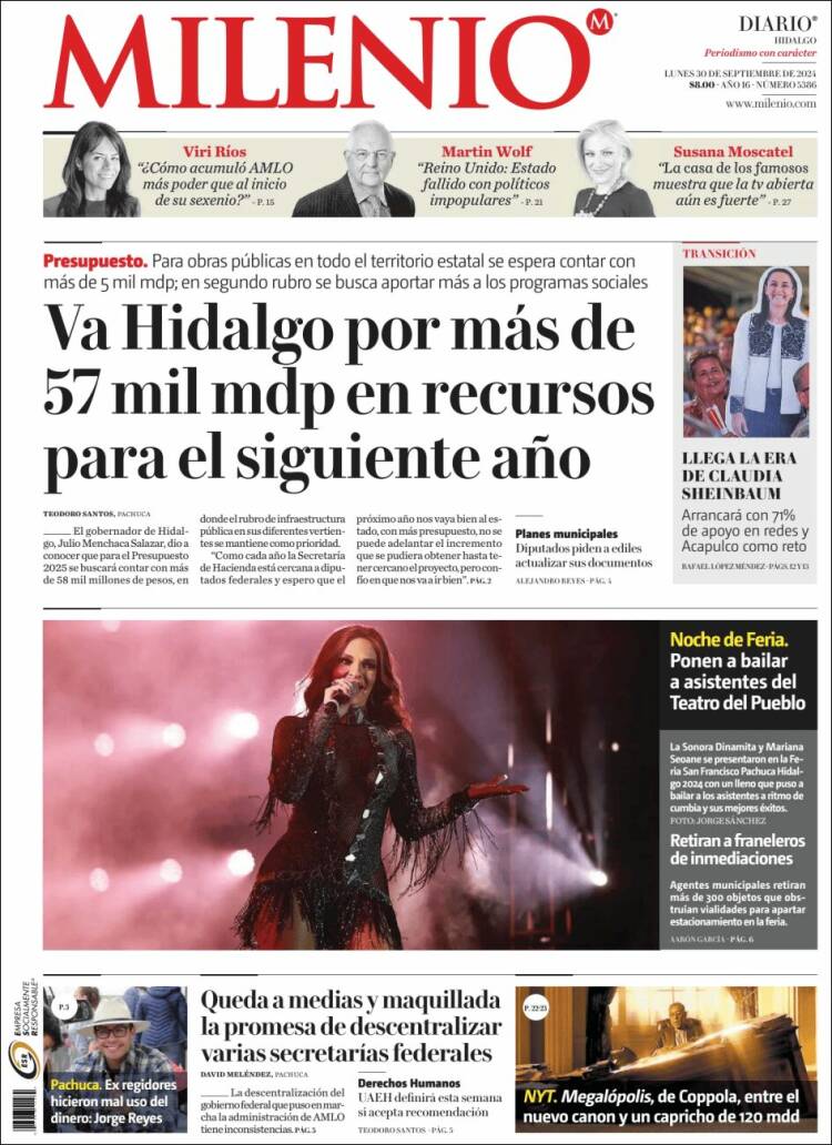 Portada de Milenio de Hidalgo (M&eacute;xico)