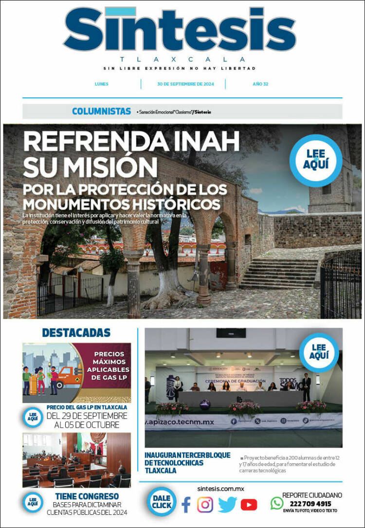 Portada de Síntesis de Tlaxcala (M&eacute;xico)