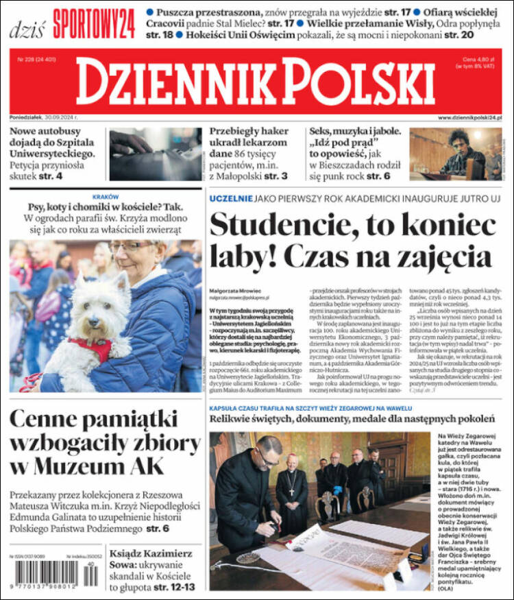 Portada de Dziennik (Polonia)