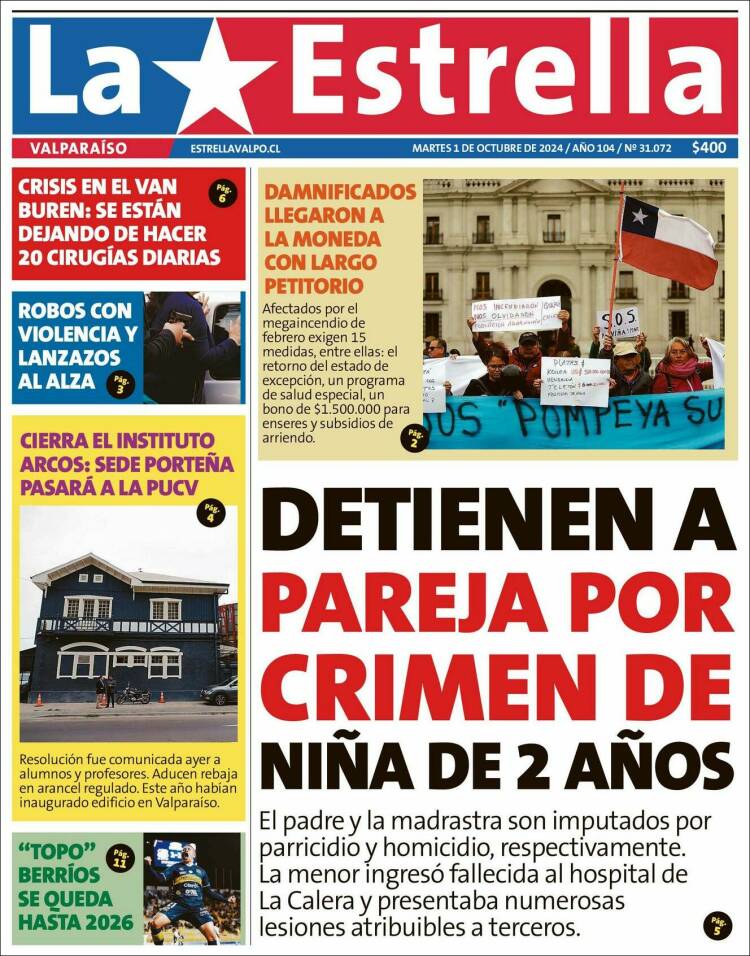 Portada de Estrella de Valparaiso (Chile)