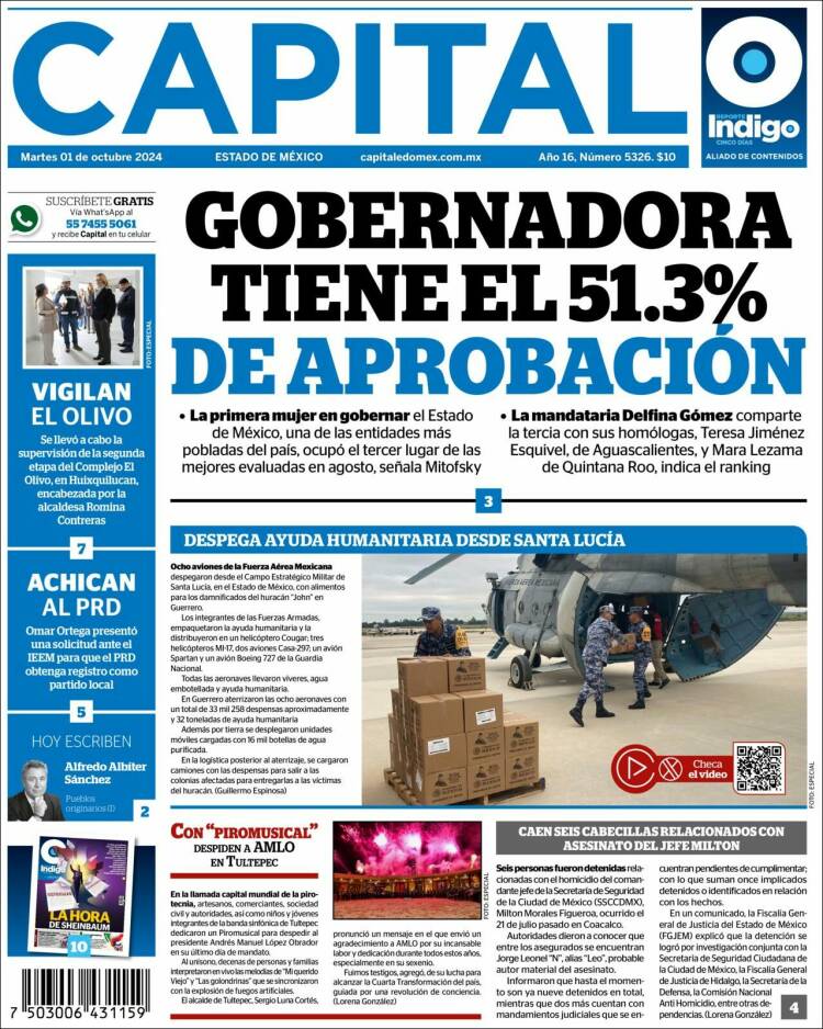 Portada de Capital México (México)