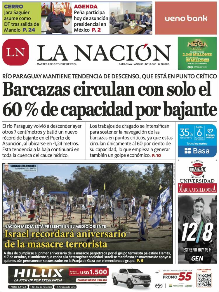 Portada de La Nación (Paraguay)