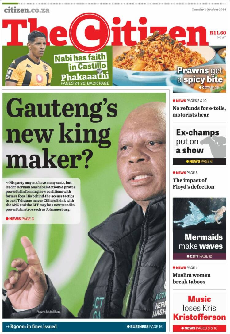 Portada de The Citizen (Sud&aacute;frica)