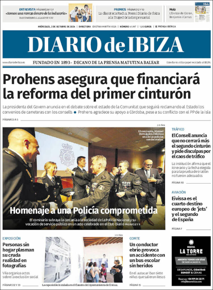 Portada de Diario de Ibiza (España)