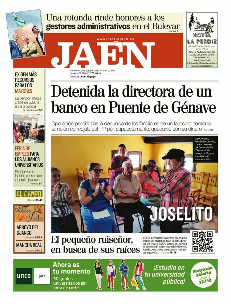 Portada de Diario Jaén (España)