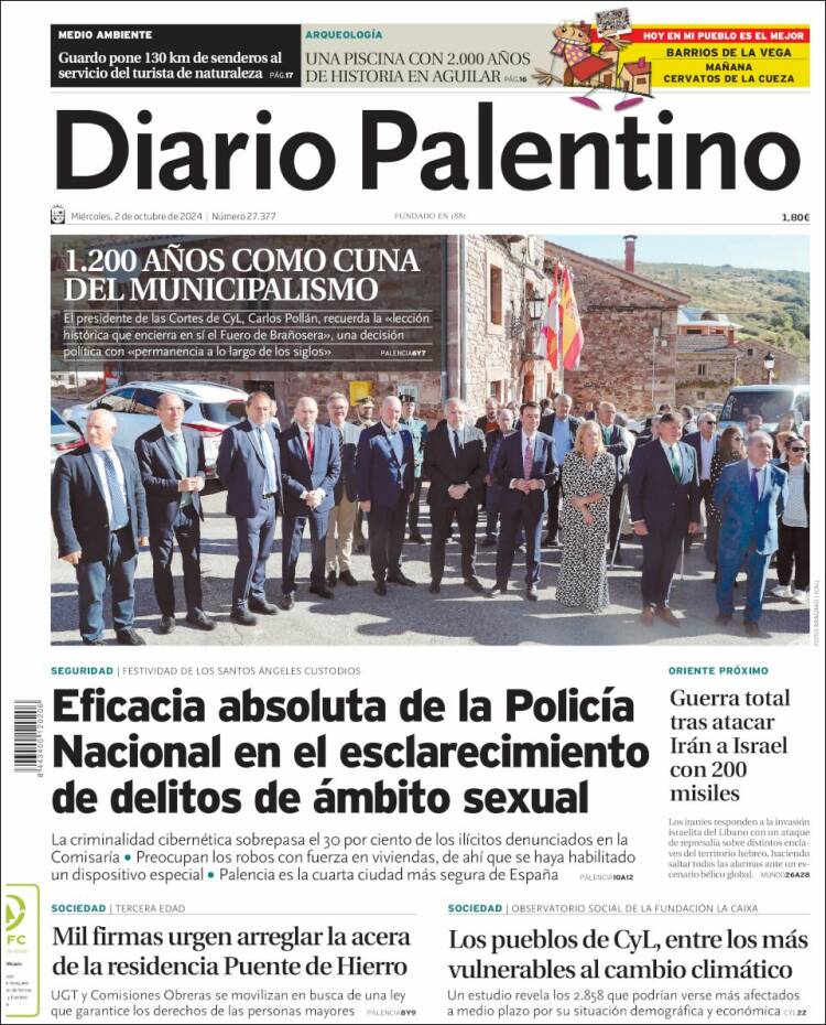 Portada de Diario Palentino (España)