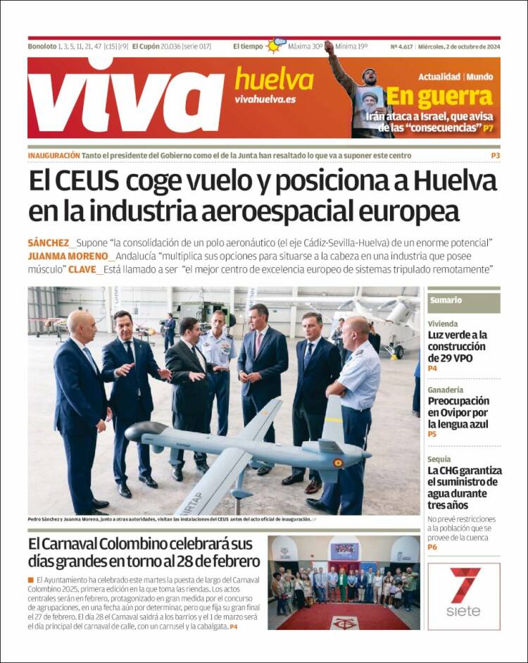 Portada de Viva Huelva (España)