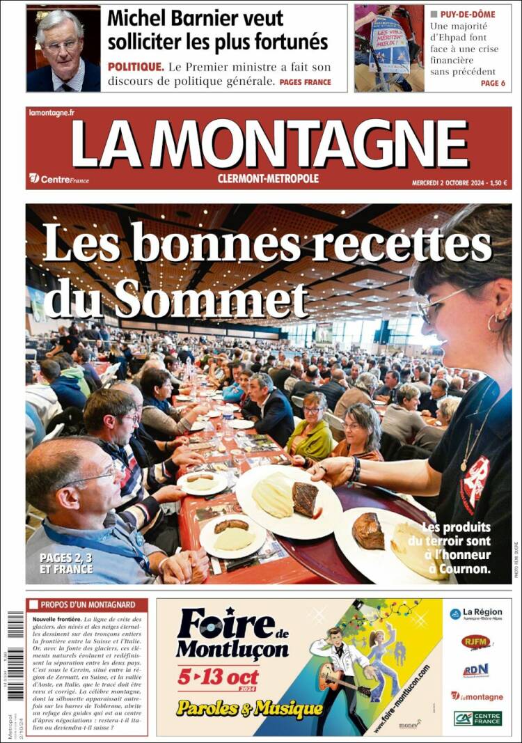 Portada de La Montagne (Francia)